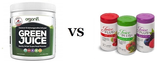 Organifi Green Juice VS Juice Plus