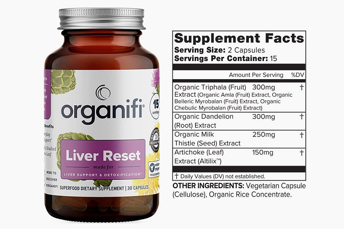 Organifi-Liver-Reset-supplement-facts-label